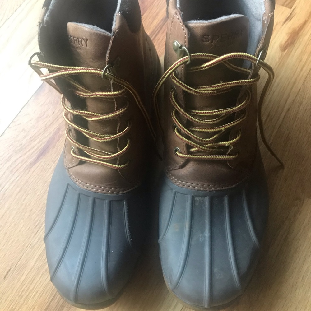 MENS SPERRY TOP-SIDER DUCK BOOTS, 9M, LIKE NEW!